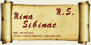 Mina Šibinac vizit kartica